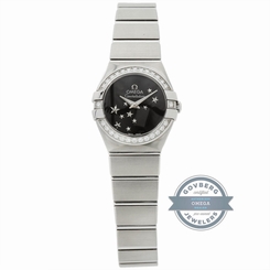 Omega Constellation 123.15.24.60.01.001 Quartz 24mm Steel Diamonds Ladies Watch 7612586233036