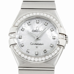 Omega Constellation Quartz Mother of Pearl Ladies Watch 123.15.27.60.55.005 7612586213694