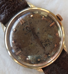 Omega Automatic Bumper mens wristwatch gold filled case 32 mm. in diameter