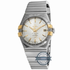 Omega Constellation 123.20.35.20.02.004 Auto 35mm Steel Gold Mens Bracelet Watch 7612586236716