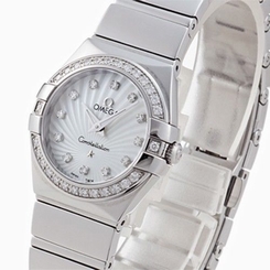 Omega 123.15.24.60.55.004 Constellation Women's Diamond 24 MM Watch - New in Box
