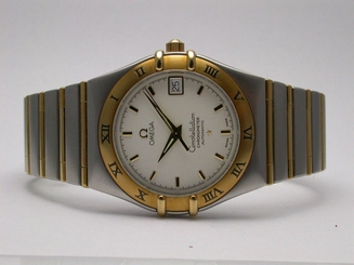 OMEGA 12023000 CHRONOMETER CONSTELLATION AUTOMATIC GOLD STEEL WATCH
