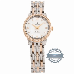 Omega De Ville 424.25.24.60.55.002 Quartz Steel Rose Gold Diamonds Ladies Watch