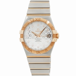 Omega Constellation Logo Silver Dial Date 35mm Ladies Watch 123.20.35.20.52.003