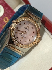 Mint Authentic Omega Factory Diamond Bezel 13687500 swiss-quartz Watch