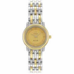 OMEGA WOMEN'S DE VILLE 22MM TWO TONE STEEL BRACELET QUARTZ WATCH 4370.12.00