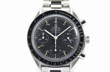 Pre-Owned Omega Speedmaster All SS Black Dial Men's Automatic Watch 3510.50, MR