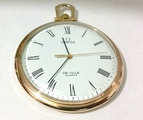 Rare Vintage Omega De Ville Quartz 191.1753 Cal. 1342 20M GP 46mm Pocket Watch
