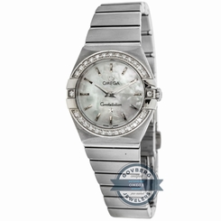 Omega Constellation 123.15.24.60.05.001 Quartz Steel Diamonds MOP Ladies Watch