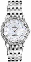 New Omega De Ville Quartz 27mm Women's Diamond Luxury Watch 41315276005001 735520643993
