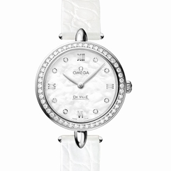NEW Omega De Ville Prestige MOP Steel 27 mm Ladies Watch 424.18.27.60.55.001