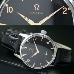 1952s Vintage Swiss OMEGA Seamaster 266 Winding Side Second Steel Mens Watch