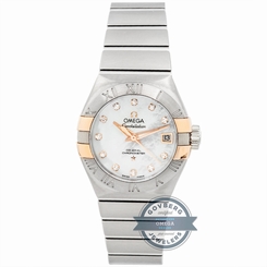 Omega Constellation 123.20.27.20.55.004 Auto Steel Gold MOP Diamond Ladies Watch 7612586236648