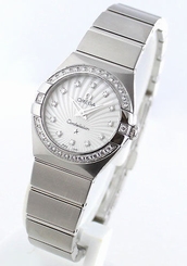 Omega 123.15.24.60.55.002 Constellation Women's Diamond 24MM Watch New in Box