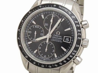 Pre-Owned OMEGA Speedmaster Chrono All SS Black Dial Men's Auto Watch 3210.50,MR