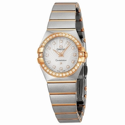 OMEGA WOMEN'S CONSTELLATION 24MM STEEL BRACELET QUARTZ WATCH 12325246055002
