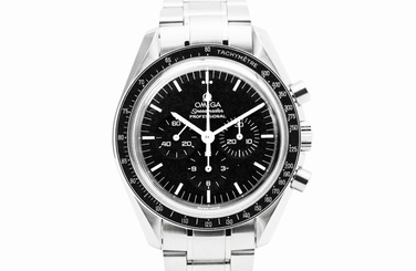 Pre-Owned Omega Speedmaster Pro SS Black Dial Mens Hand-Winding Watch 3570.50,MR