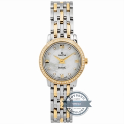 Omega De Ville 424.25.24.60.55.001 Quartz 24.4mm Steel Gold Diamond Ladies Watch