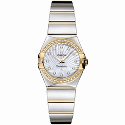OMEGA WOMEN'S CONSTELLATION DIAMOND 24MM QUARTZ WATCH 123.25.24.60.55.008