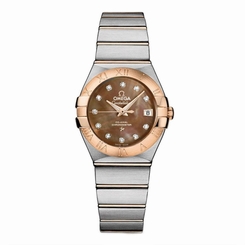 OMEGA WOMEN'S CONSTELLATION DIAMOND 27MM AUTOMATIC WATCH 123.20.27.20.57.001