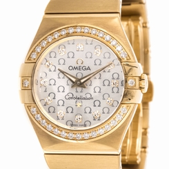 Omega Constellation 18k Yellow Gold Diamonds Ladies Watch 123.55.27.60.52.002