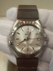 Omega Constellation Quartz 35mm Men's Watch Model: 123.10.35.60.02.001 Pristine!