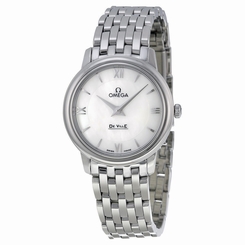 New Omega De Ville Prestige White MOP Dial Ladies Watch 424.10.27.60.05.001 7612586231810
