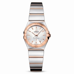 OMEGA WOMEN'S CONSTELLATION 24MM STEEL CASE QUARTZ WATCH 123.20.24.60.02.003
