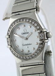 Omega Constellation Cindy Crawford Diamond Stainless Steel 22mm ladies watch.