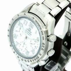 Pre-Owned OMEGA Speedmaster SS White Dial Men's Automatic Wristwatch 3534.70,MR