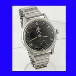 WW2 Mint Steel Omega Non-Magnetic Military Officers Wrist Watch 1944