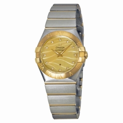 OMEGA WOMEN'S CONSTELLATION DIAMOND SWISS QUARTZ WATCH 123.20.27.60.57.001