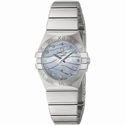 OMEGA WOMEN'S 24MM STEEL BRACELET SWISS QUARTZ WATCH 123.10.24.60.57.001