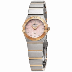 OMEGA WOMEN'S 24MM STEEL BRACELET SWISS QUARTZ WATCH 123.20.24.60.57.003