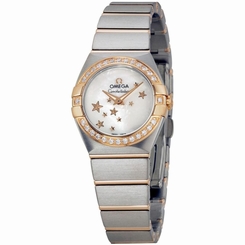 OMEGA WOMEN'S CONSTELLATION 24MM STEEL CASE QUARTZ WATCH 123.25.24.60.05.002