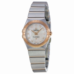 OMEGA WOMEN'S CONSTELLATION DIAMOND 27MM QUARTZ WATCH 123.20.27.60.55.001
