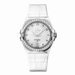 OMEGA WOMEN'S CONSTELLATION DIAMOND 35MM QUARTZ WATCH 123.18.35.60.52.001