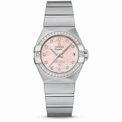 OMEGA WOMEN'S CONSTELLATION DIAMOND 27MM AUTOMATIC WATCH 123.15.27.20.57.002