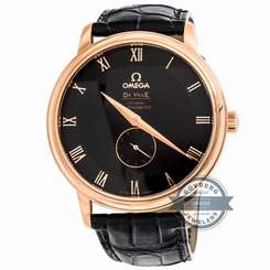 Omega Deville Co-Axial Small Seconds 4614.50.01 Auto Rose Gold Mens Strap Watch