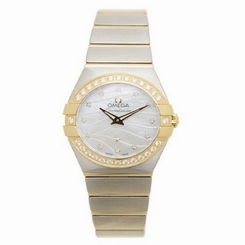OMEGA WOMEN'S CONSTELLATION DIAMOND 24MM QUARTZ WATCH 123.25.24.60.55.011