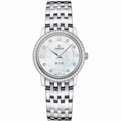 OMEGA WOMEN'S DE VILLE DIAMOND 27.4MM SWISS QUARTZ WATCH 424.15.27.60.55.001