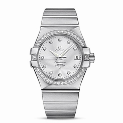 OMEGA WOMEN'S CONSTELLATION DIAMOND 35MM AUTOMATIC WATCH 123.15.35.20.52.001