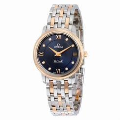OMEGA WOMEN'S DE VILLE 27.4MM STEEL CASE QUARTZ WATCH 424.20.27.60.53.001