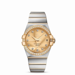 OMEGA WOMEN'S CONSTELLATION DIAMOND 38MM AUTOMATIC WATCH 123.25.38.21.58.001