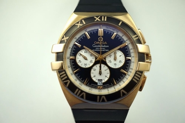 OMEGA 121.62.41.50.13.001 DOUBLE EAGLE CO-AXIAL CHRONOGRAPH 18K ROSE, MINT