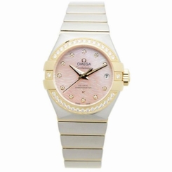 OMEGA WOMEN'S CONSTELLATION DIAMOND 27MM AUTOMATIC WATCH 123.25.27.20.57.005