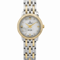 Omega De Ville Prestige Quartz Yellow Gold Ladies Watch 424.25.24.60.55.001