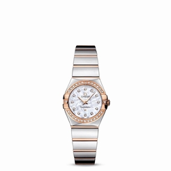 OMEGA WOMEN'S CONSTELLATION DIAMOND 24MM QUARTZ WATCH 123.25.24.60.55.005