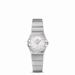 OMEGA WOMEN'S CONSTELLATION DIAMOND 24MM QUARTZ WATCH 123.15.24.60.55.006