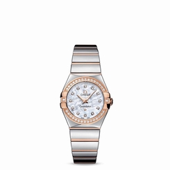 OMEGA WOMEN'S CONSTELLATION DIAMOND 27MM QUARTZ WATCH 123.25.27.60.55.005